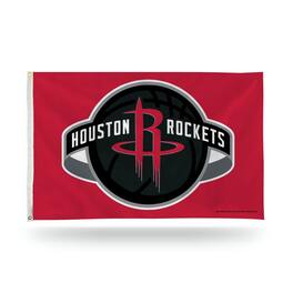 Rico Industries - Houston Rockets NBA 3X5 Indoor Outdoor Banner Flag with grommets for hanging - Multi