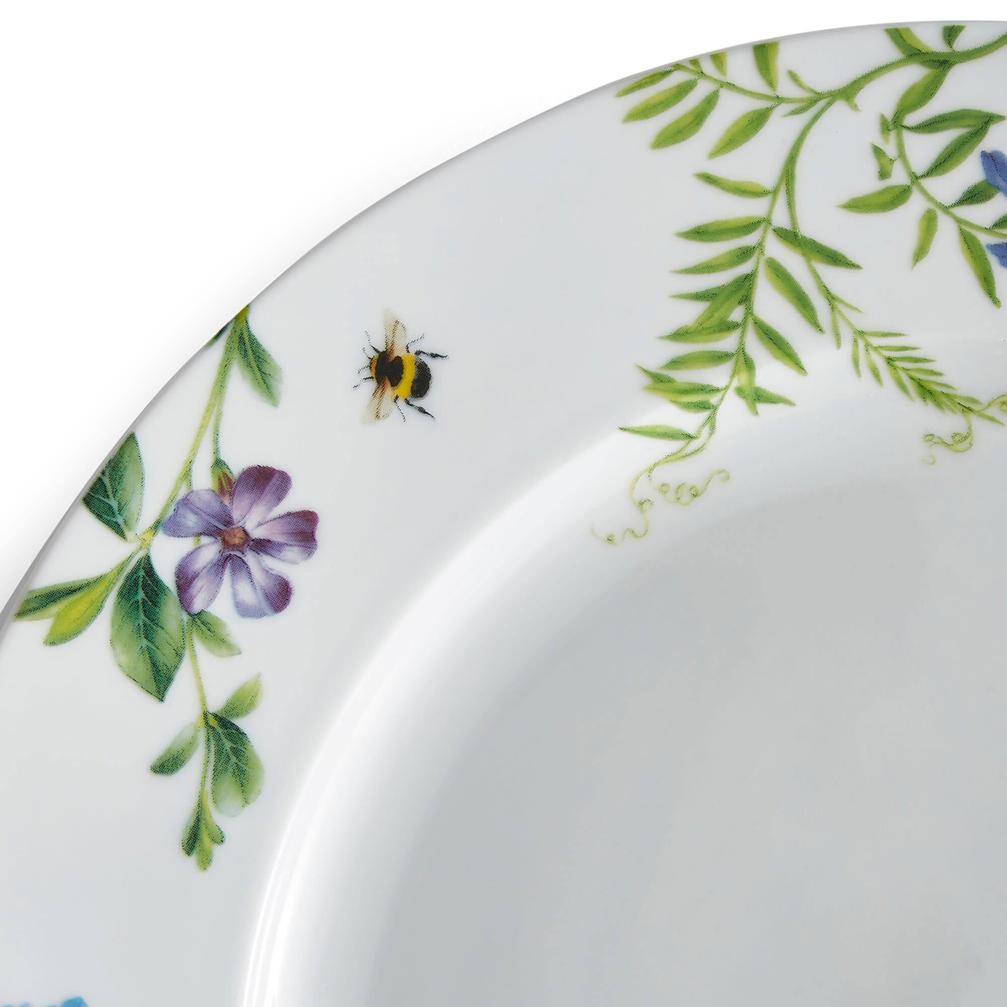 Back. Portmeirion - Portmeirion Home 16-Piece Dinnerware Set - Bumble Bee - Multicolored.