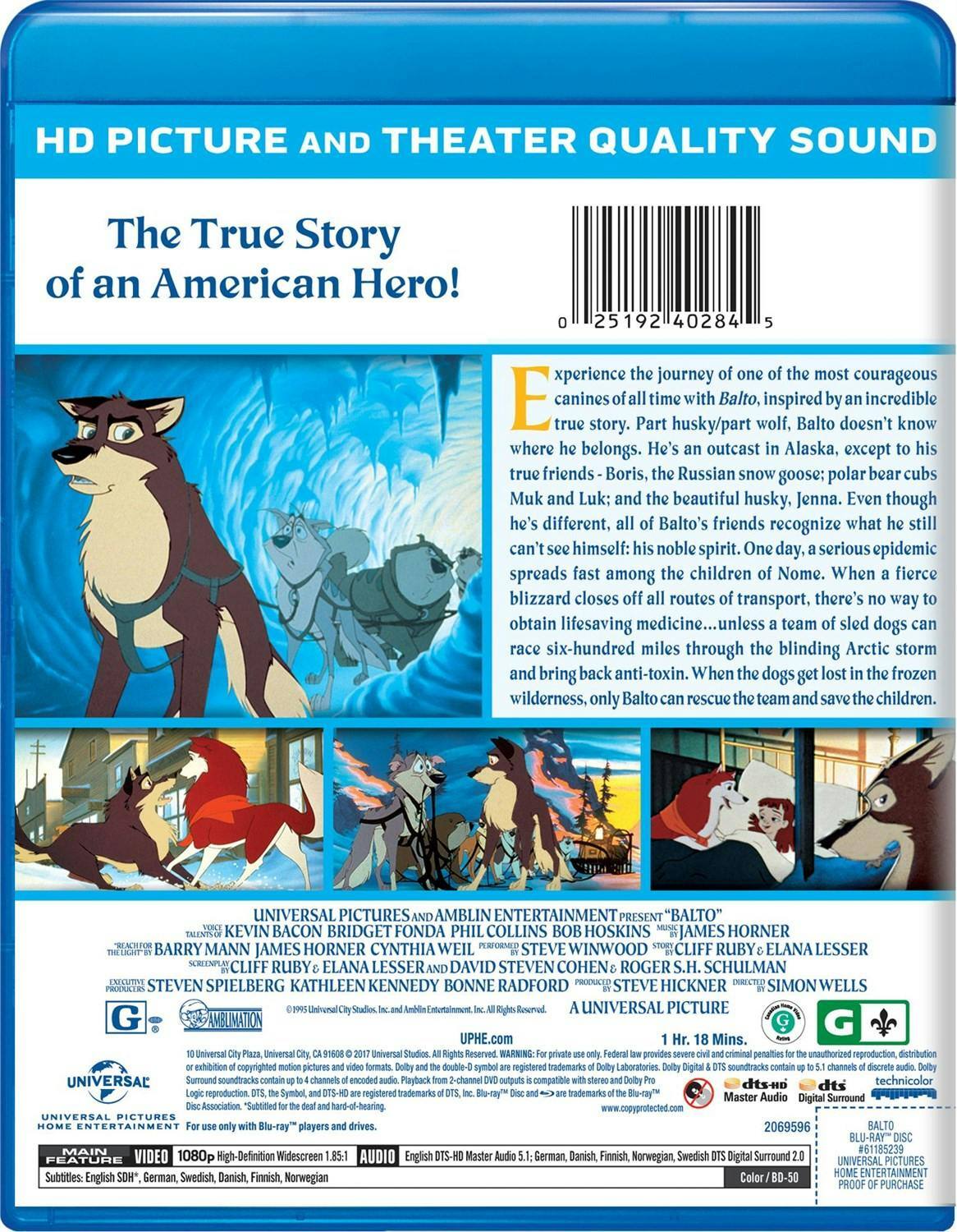 Back. Balto [Blu-ray].