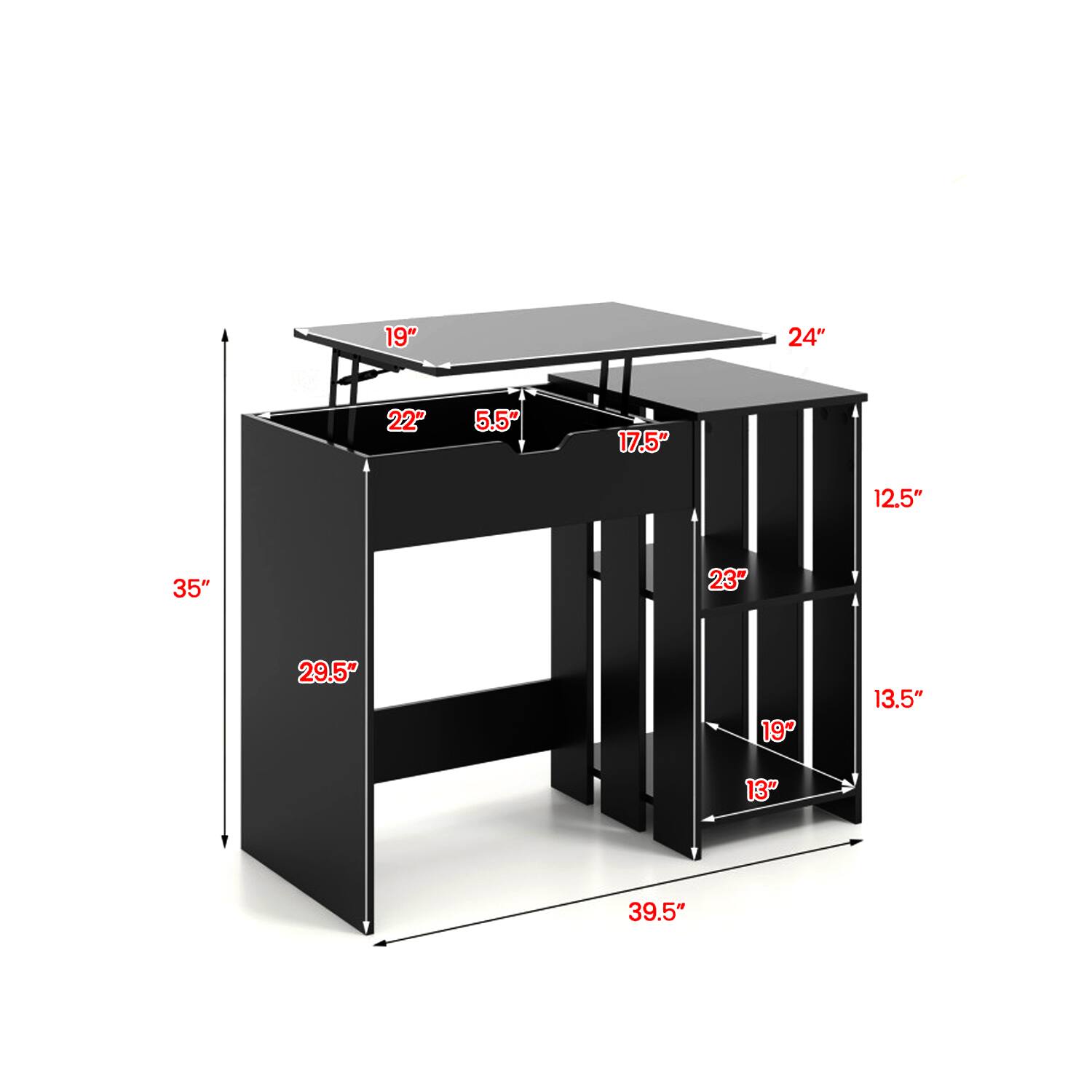 19" 24" 22" 5.5" 17.5" 12.5" 35" 23" 29.5" 19" 13.5" 13" 39.5"