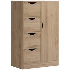 Front. Homcom - Storage Cabinet - Oak.