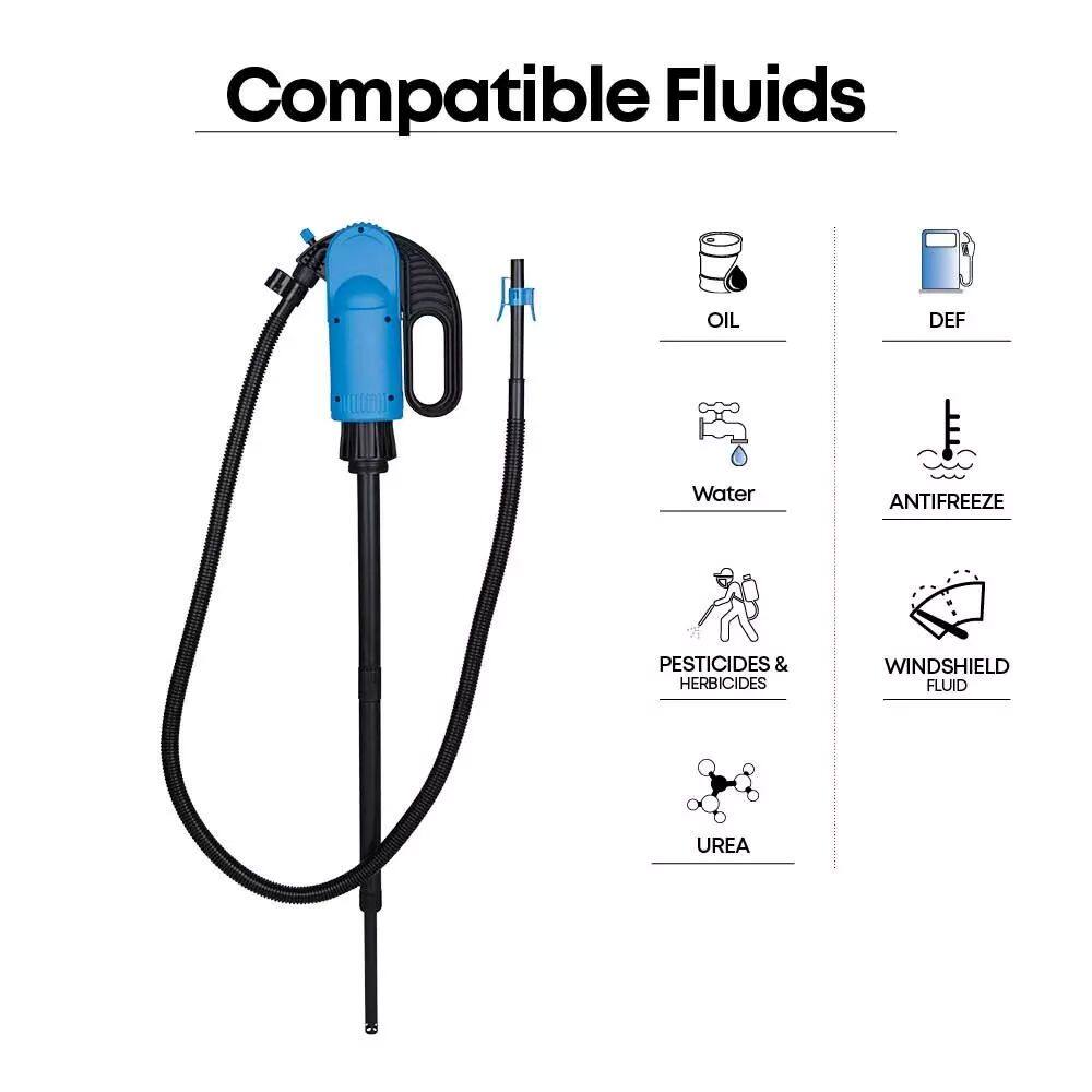 Compatible Fluids: OIL, DEF, Water, ANTIFREEZE, PESTICIDES & HERBICIDES, WINDSHIELD FLUID, UREA