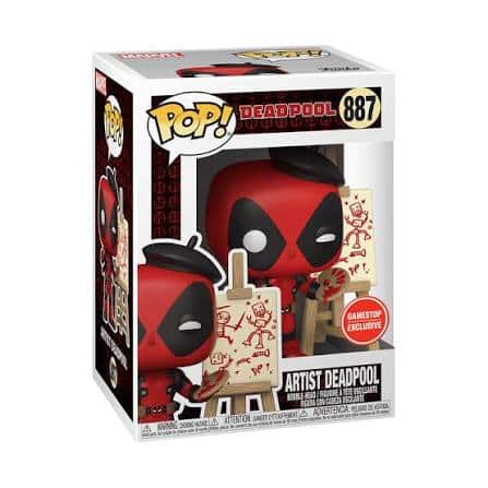 Funko - Marvel: Deadpool Series - Artist Deadpool #887 GameStop Exclusive Vinyl Bobble-Head Figure