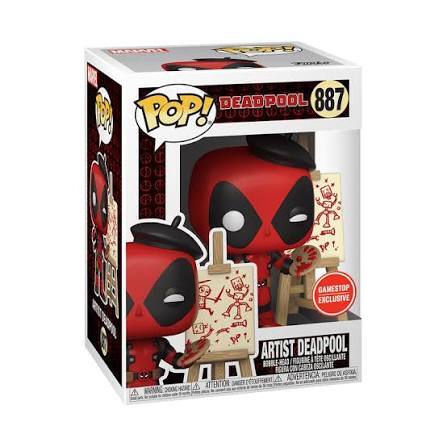 SARVEL  
DEADPOOL 887 POP!  
GAMESTOP EXCLUSIVE  
4 ATTENTION  
ARTIST DEADPOOL OSCALANTE TTE BOBBLE-HEAD CABEZA OSCHANTE