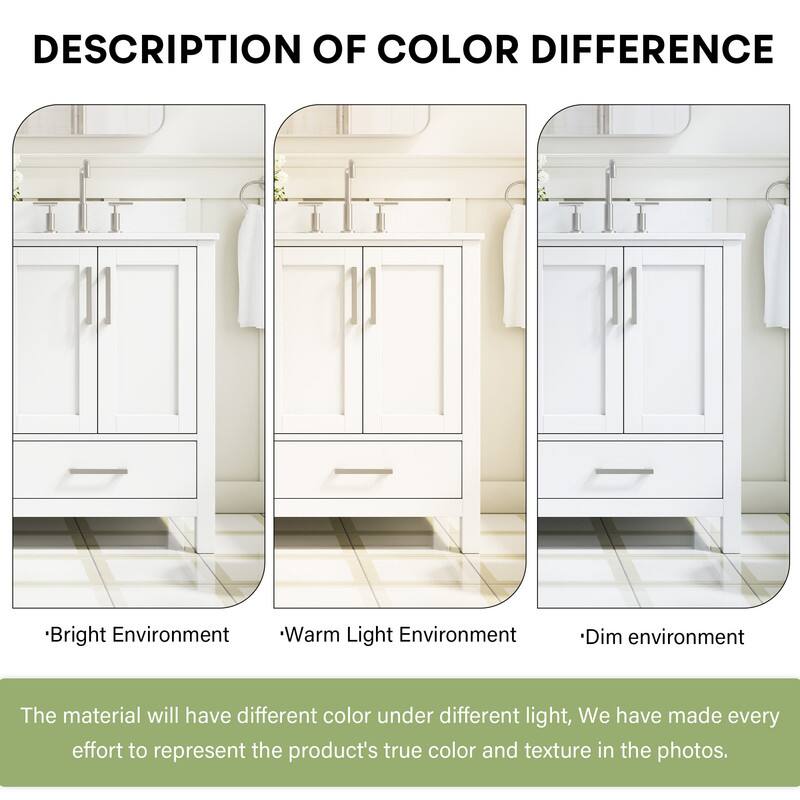 DESCRIPTION OF COLOR DIFFERENCE

Bright Environment Warm Light Environment Dim environment

The material will have different color under different light, We have made every effort to represent the product's true color and texture in the photos.