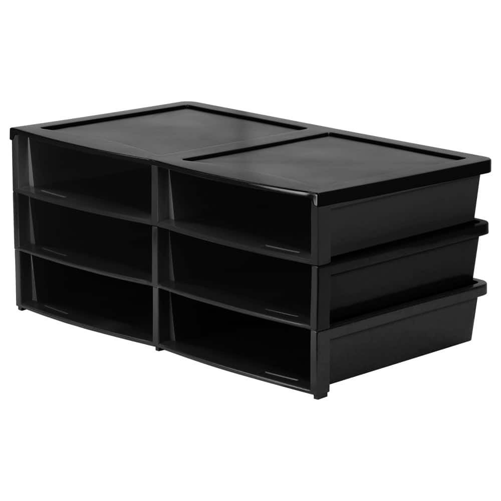 Storex - Quick Stack Organizer, Black