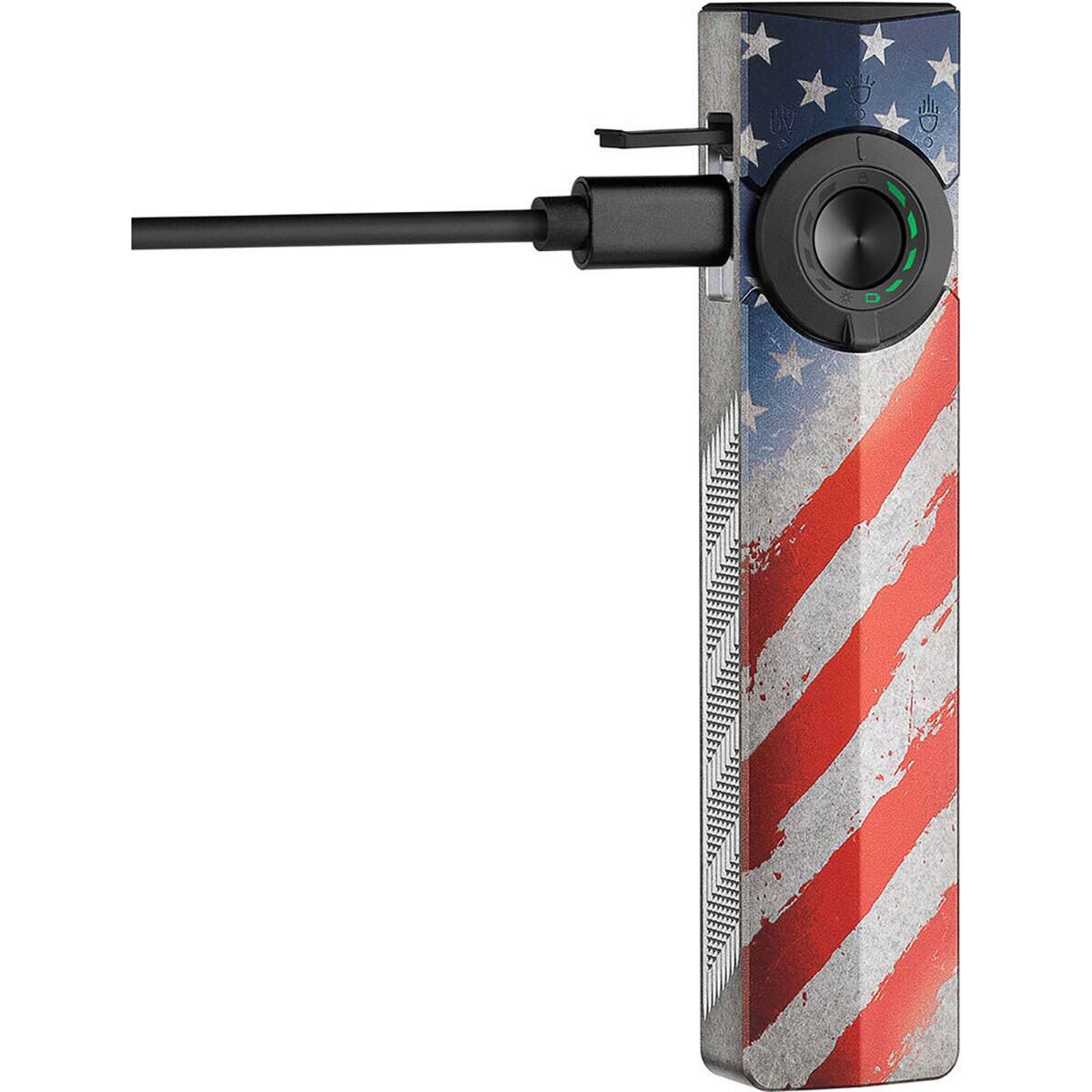 Alt View 6. OLIGHT - Olight ArkPro 4-in-1 Rechargeable EDC Cool White Multifunctional LED Flashlight, Stars and Stripes Edition.