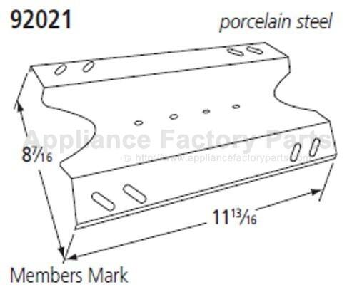 Music City Metals - MCM929202112 heat plate, porc stl, 11.8125 x 8.4375; price history on PriceWatchPro