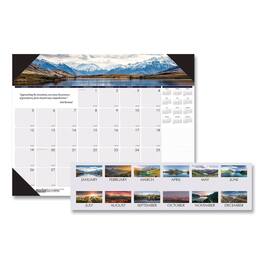 House of Doolittle - Earthscapes Recycled Monthly Desk Pad Calendar Mountains of the World Photos 22 x 17 Black Corners12 MonthJan Dec 2026