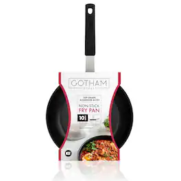 Gotham Steel - Professional Series NSF 10'' Fry Pan with Removeable Rubber Handle - Silver