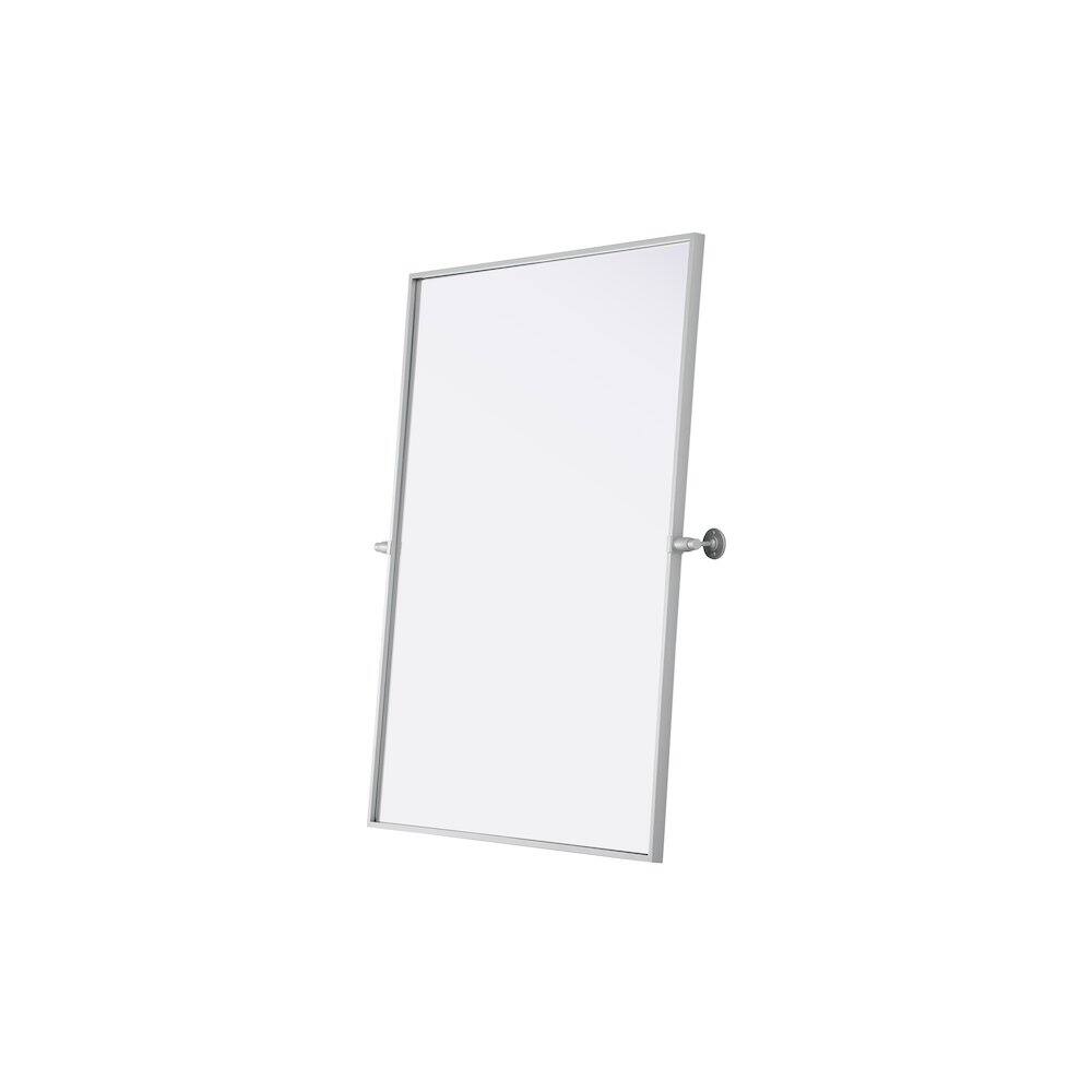 Alt View 4. Elegant Kitchen and Bath - Amoura 40X30 Pivot Mirror In Silver - Silver.