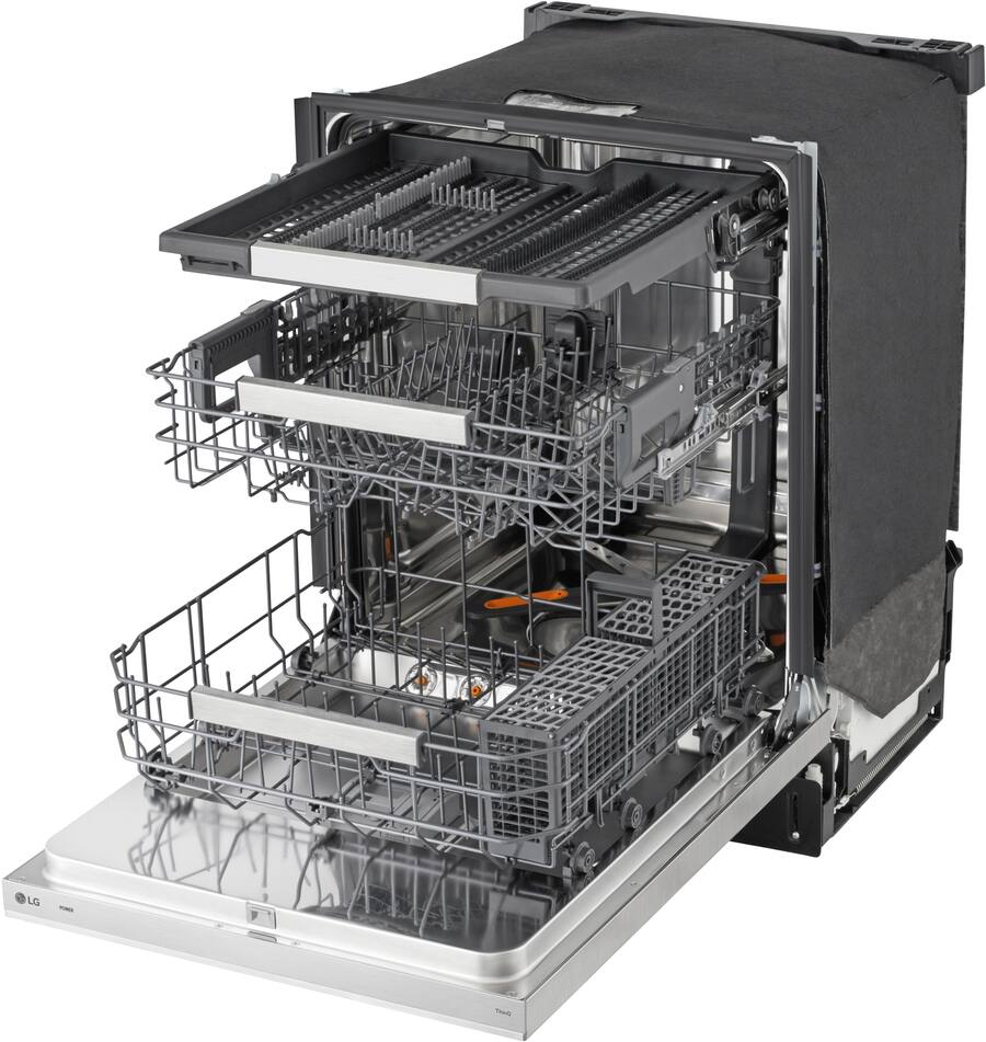 Build Your Washing Rack LG FlushFit 24 in Top Control Smart Built In Stainless Steel Tub ...
