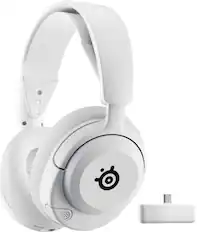 Front. SteelSeries - Arctis Nova 5X Wireless Gaming Headset for Xbox Series X|S, Xbox One - white.