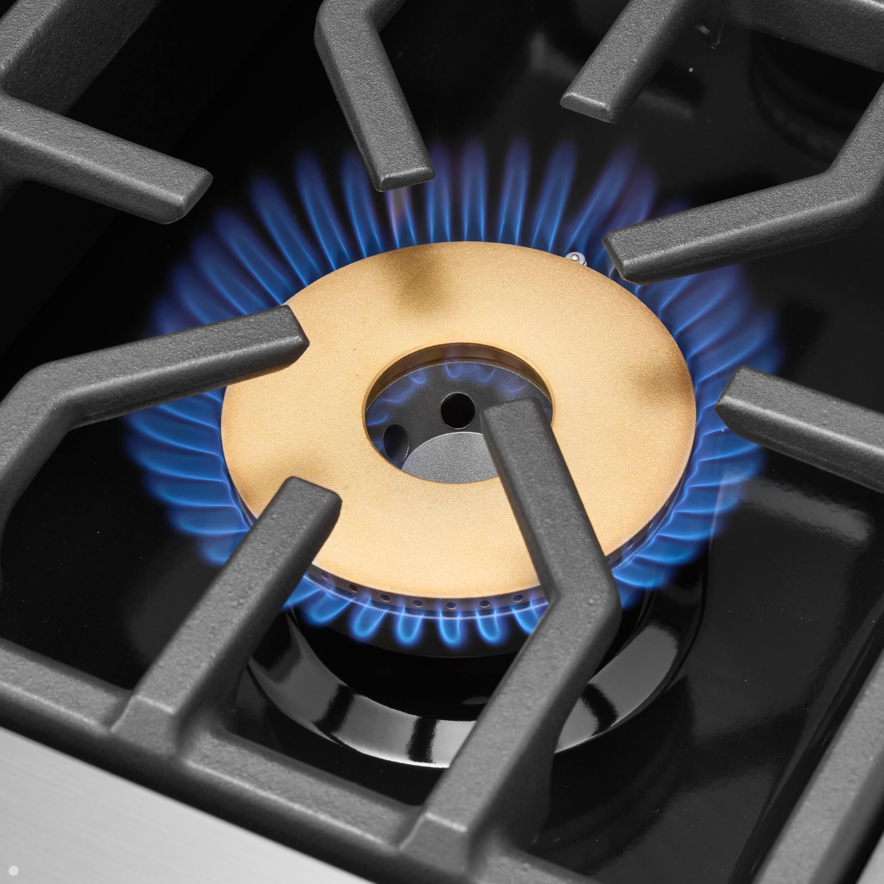 Alt View 17. Viking - 48"W. 7.3 Cu. Ft. Freestanding Sealed 8 Burner Gas Range - Daffodil - Daffodil.