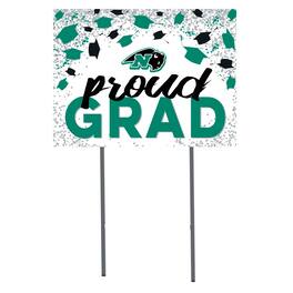 Jardine - Nichols College Bison 18" x 24" Proud Grad Yard Sign - White