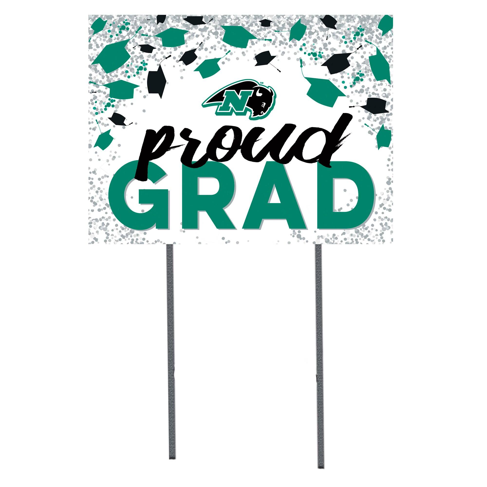 Nichols College Bison 18" x 24" Proud Grad Yard Sign