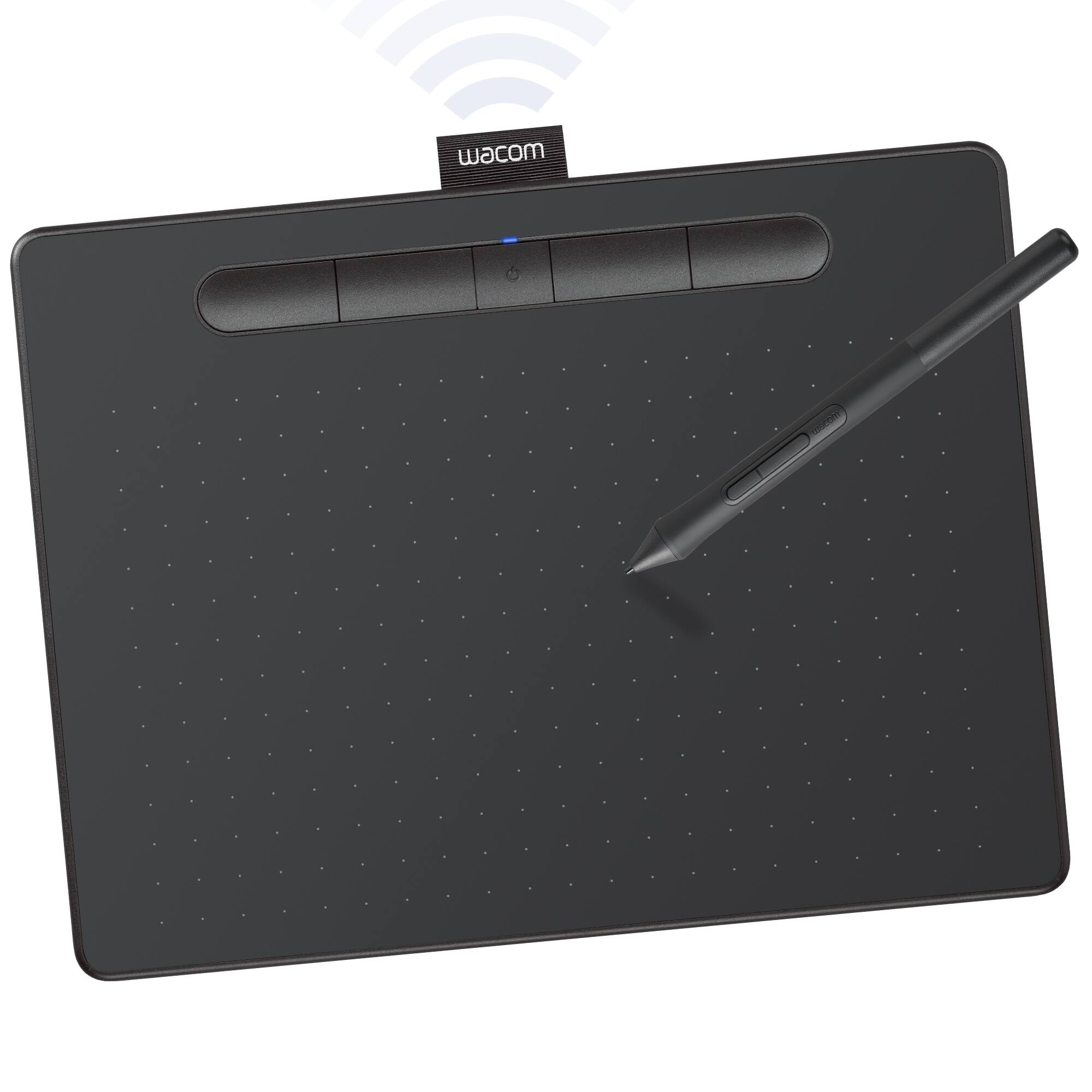 Angle. Wacom - Intuos Graphic Drawing Tablet for Mac, PC, Chromebook & Android (Medium) with Software Included (Wireless) - Black.