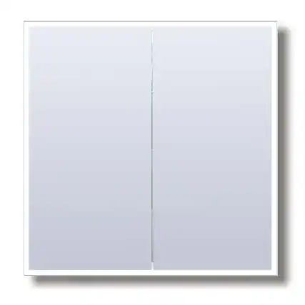 Front. Alfi - 36" x 30" Double Door LED Light Medicine Cabinet - Gray.