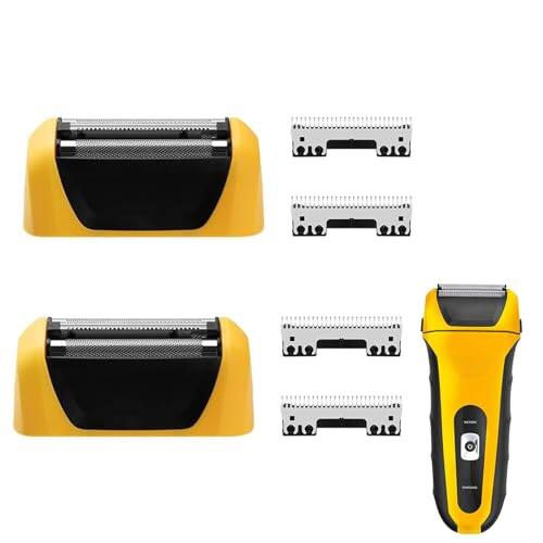 Front. DORLUKFU - Yellow Shaver Replacement Foils, Cutters and Head Compatible with Wahl 7061 Series- Model 7045-100, 2 Packs.