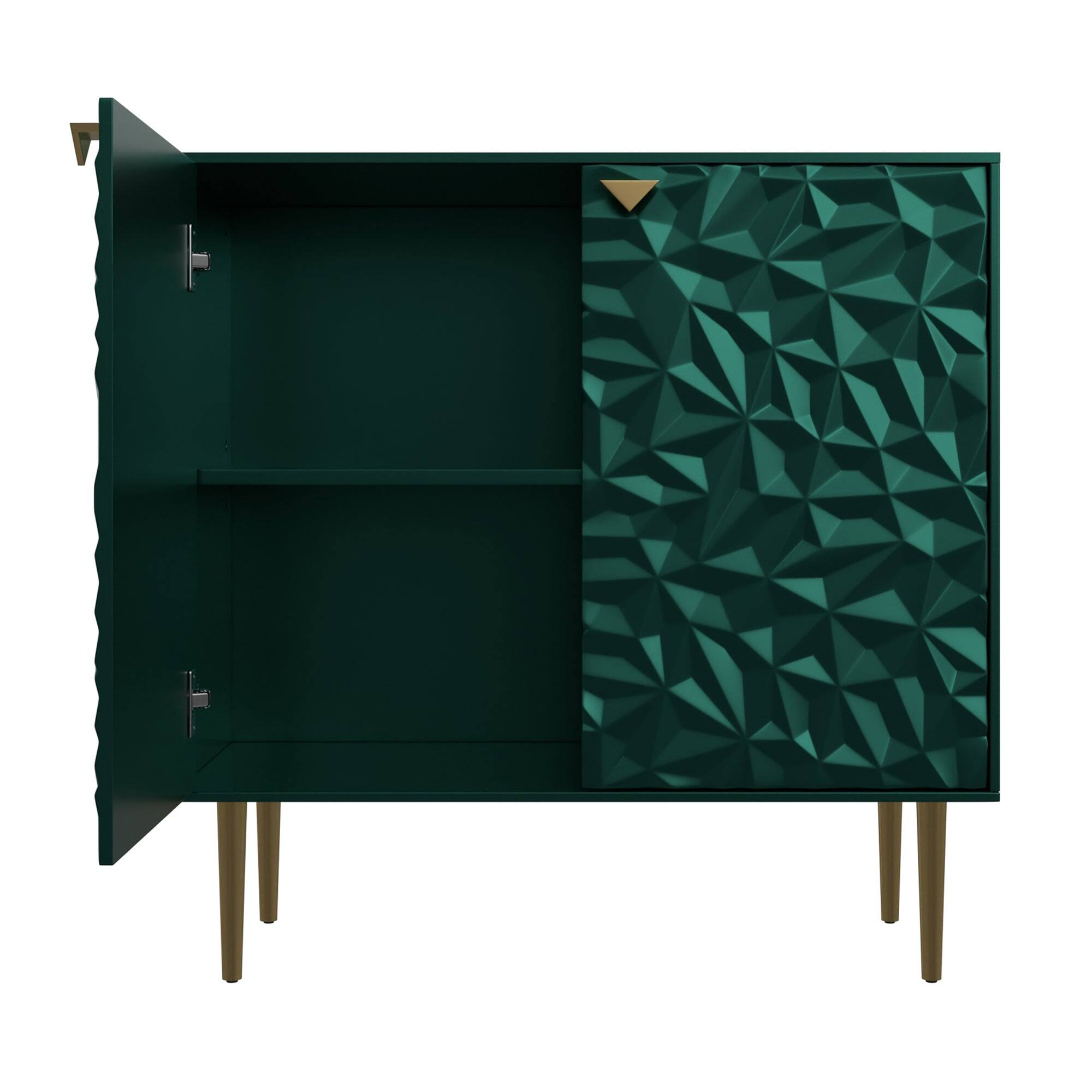 Alt View 9. Boyel Living - 2 Door Locker Accent Cabinet - Green.