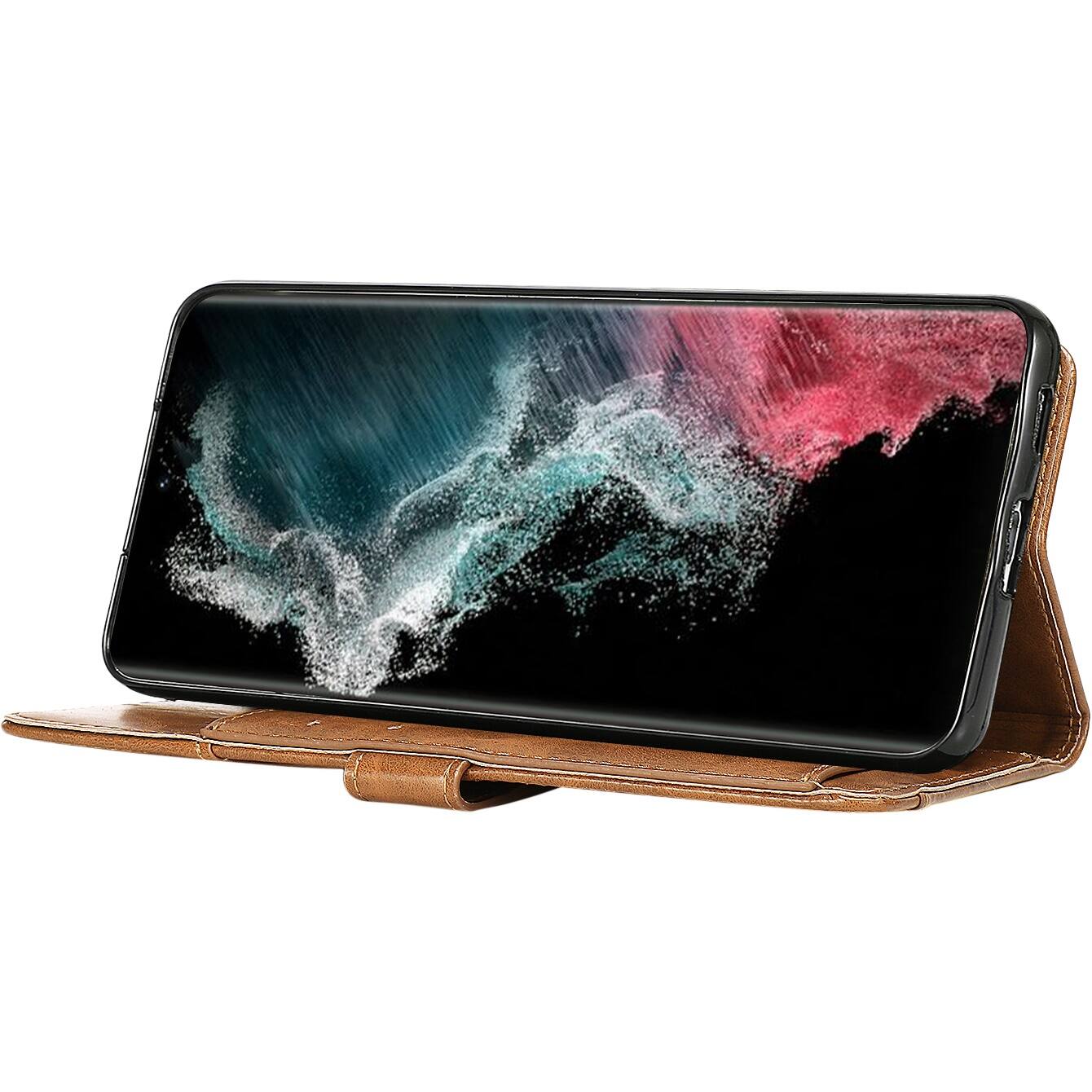 Alt View 15. SaharaCase - Folio Wallet Case for Samsung Galaxy S22 - Brown.