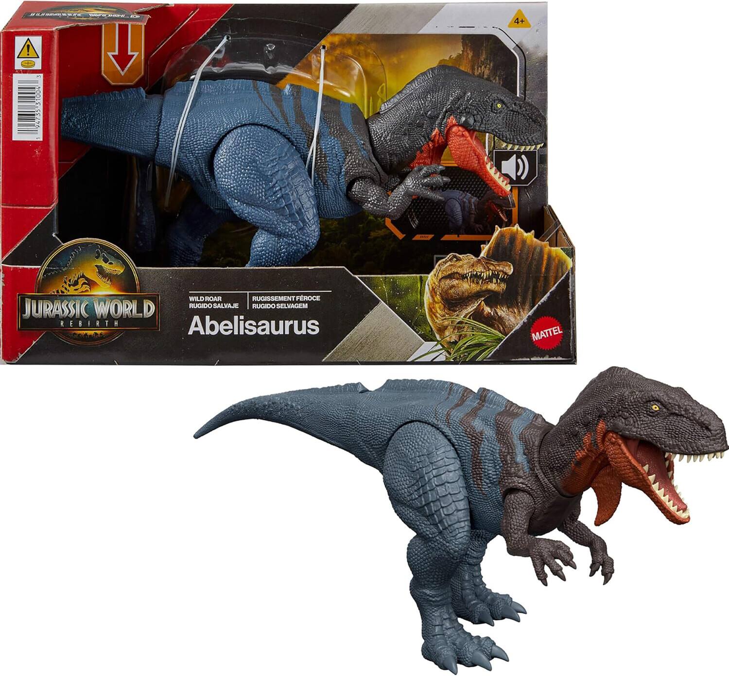 Jurassic World: Rebirth Wild Roar Abelisaurus - COLLECTIBLES