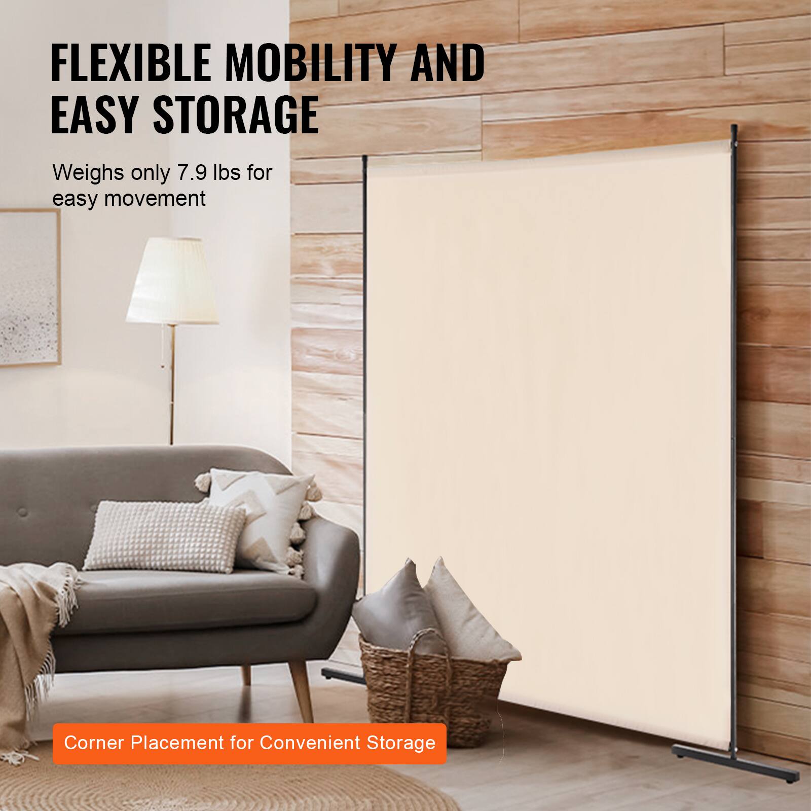 FLEXIBLE MOBILITY AND EASY STORAGE
Weighs only 7.9 lbs for easy movement
Corner Placement for Convenient Storage