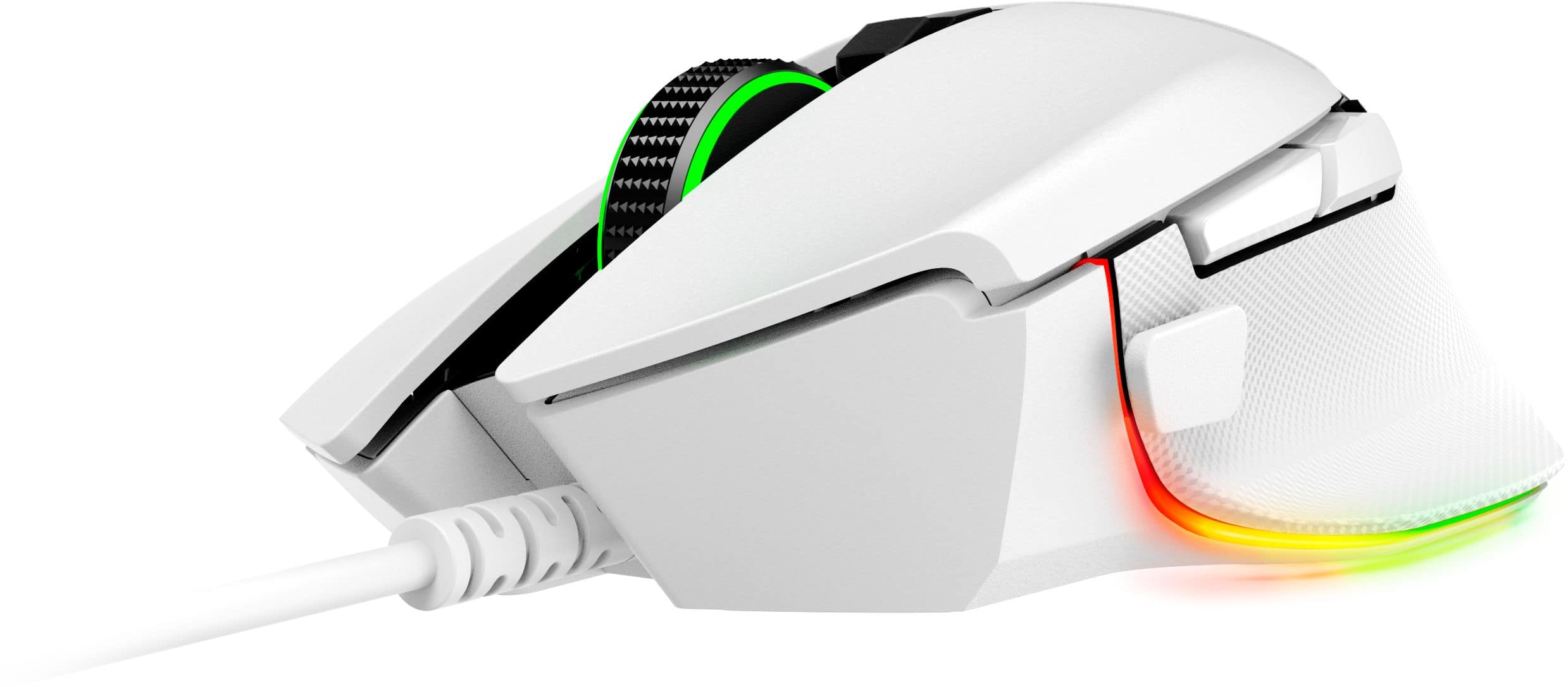 Alt View 15. Razer - Basilisk V3 Optical Gaming Mouse with Chroma RBG Lighting - White.