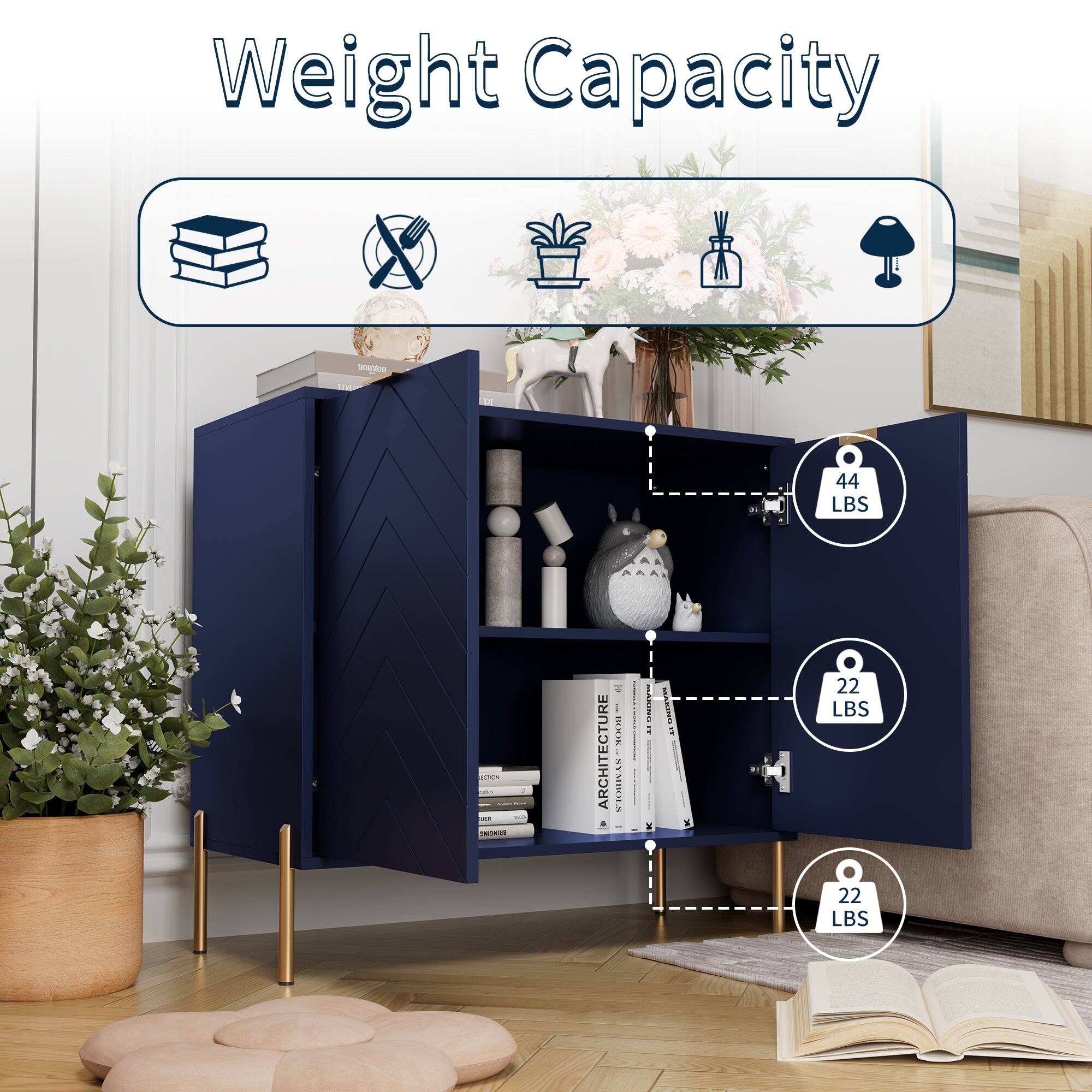 Weight Capacity

- Books: 44 LBS
- Architecture: 22 LBS
- Plants: 22 LBS