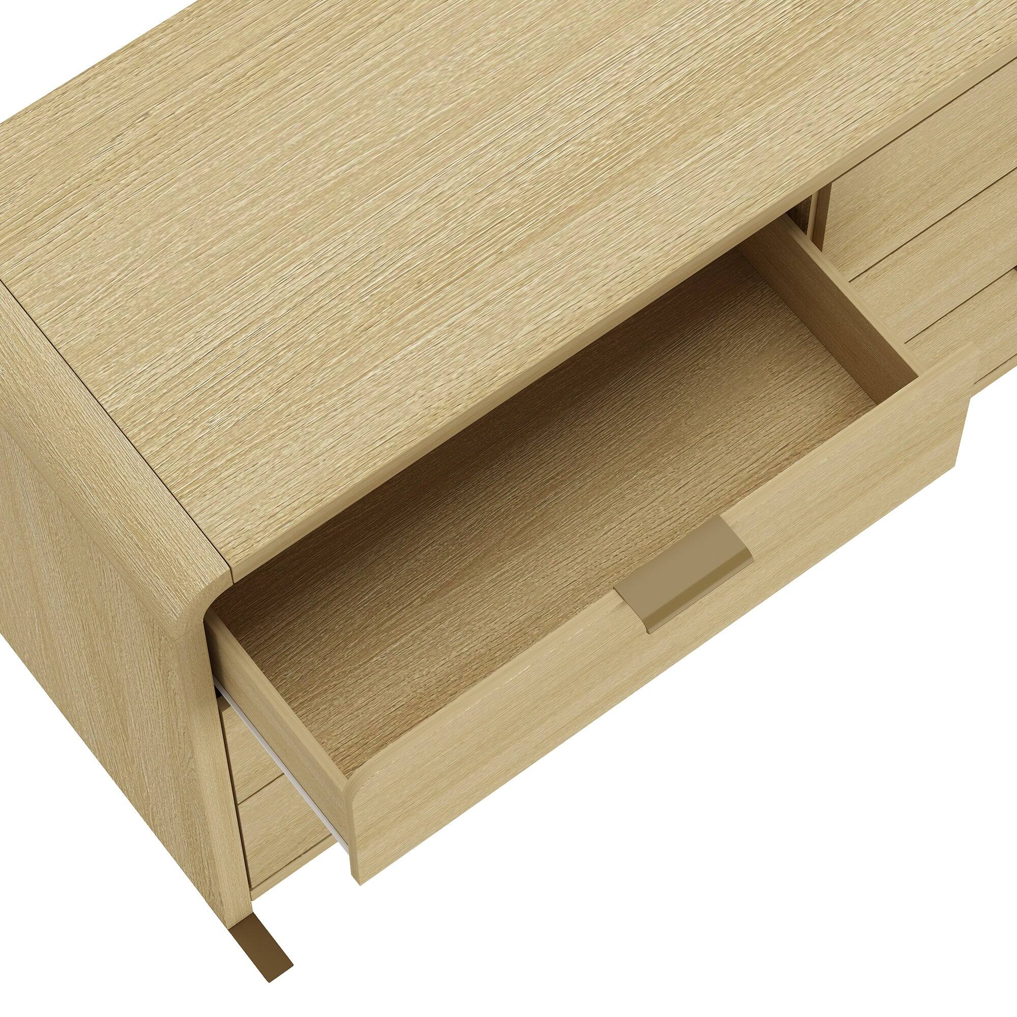 Alt View 1. Manhattan Comfort - Grace Modern 60" Dresser - Natural Oak.