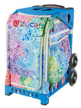 Zuca - Rainbow Color Explosion Sport Insert Bag & Blue Frame with Flashing Wheels - Two-Tone