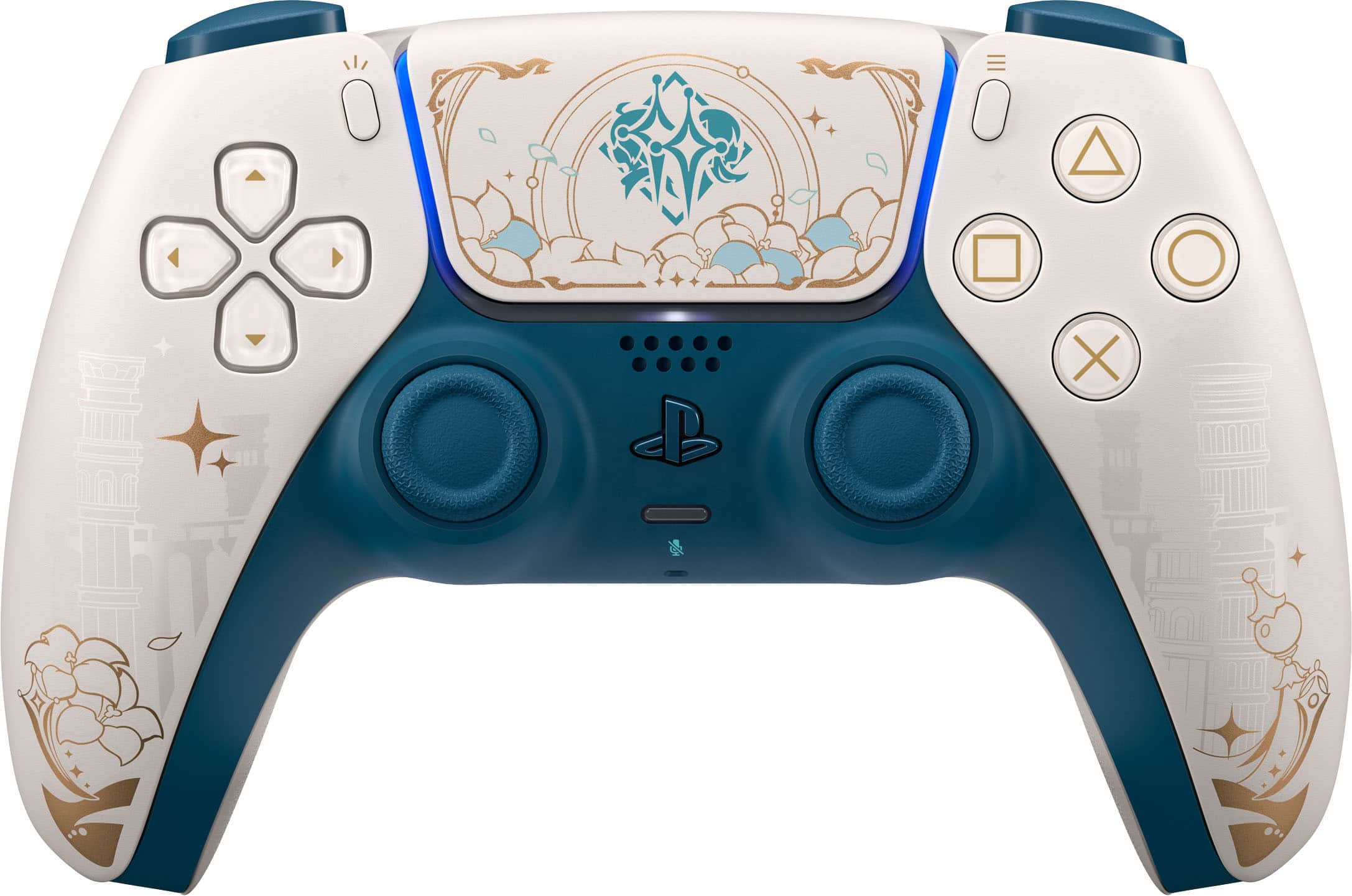 Sony Interactive Entertainment - DualSense Wireless Controller – Genshin Impact Limited Edition for PS5, PC, Mac & Mobile - White