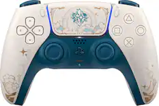 Front. Sony Interactive Entertainment - DualSense Wireless Controller – Genshin Impact Limited Edition for PS5, PC, Mac & Mobile - White.