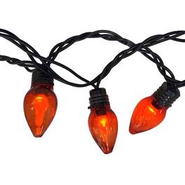 Celebrations - 20 ct LED Flicker Flame Halloween String Lights - Orange