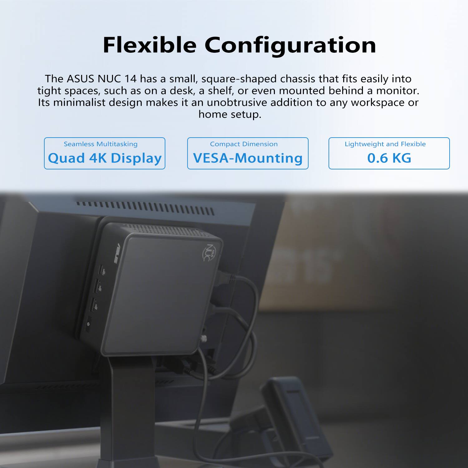 Alt View 7. ASUS - NUC 14 Desktop - Intel Core Ultra 7 155H with 16GB DDR5 RAM - 512GB SSD - Windows 11 Pro - Black - Black.