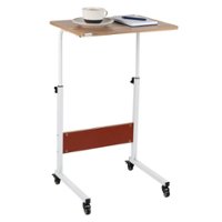 Mind Reader - Standing Desk, Laptop Stand, Height Adjustable, Computer Table, Work Table, MDF, 21.75"L x 15.75"W x 33"H - Brown - Front_Zoom