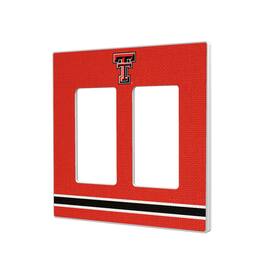 Keyscaper - Texas Tech Red Raiders Stripe Design Double Rocker Light Switch Plate - Multicolor