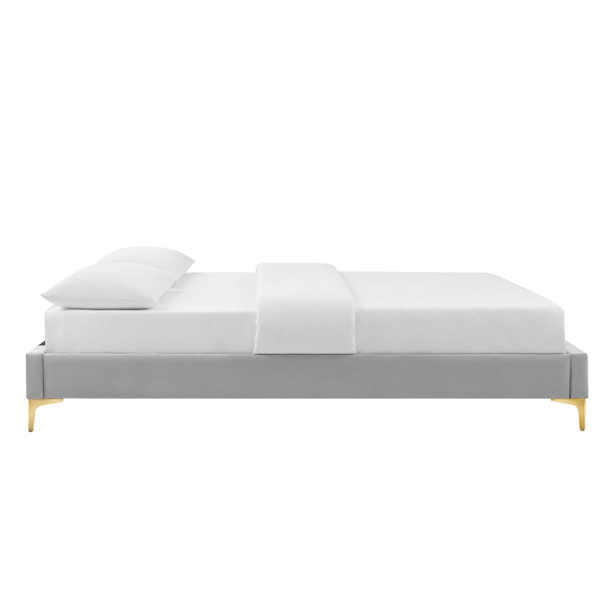 Back. Modway - Amelia Faux Leather King Bed - White.