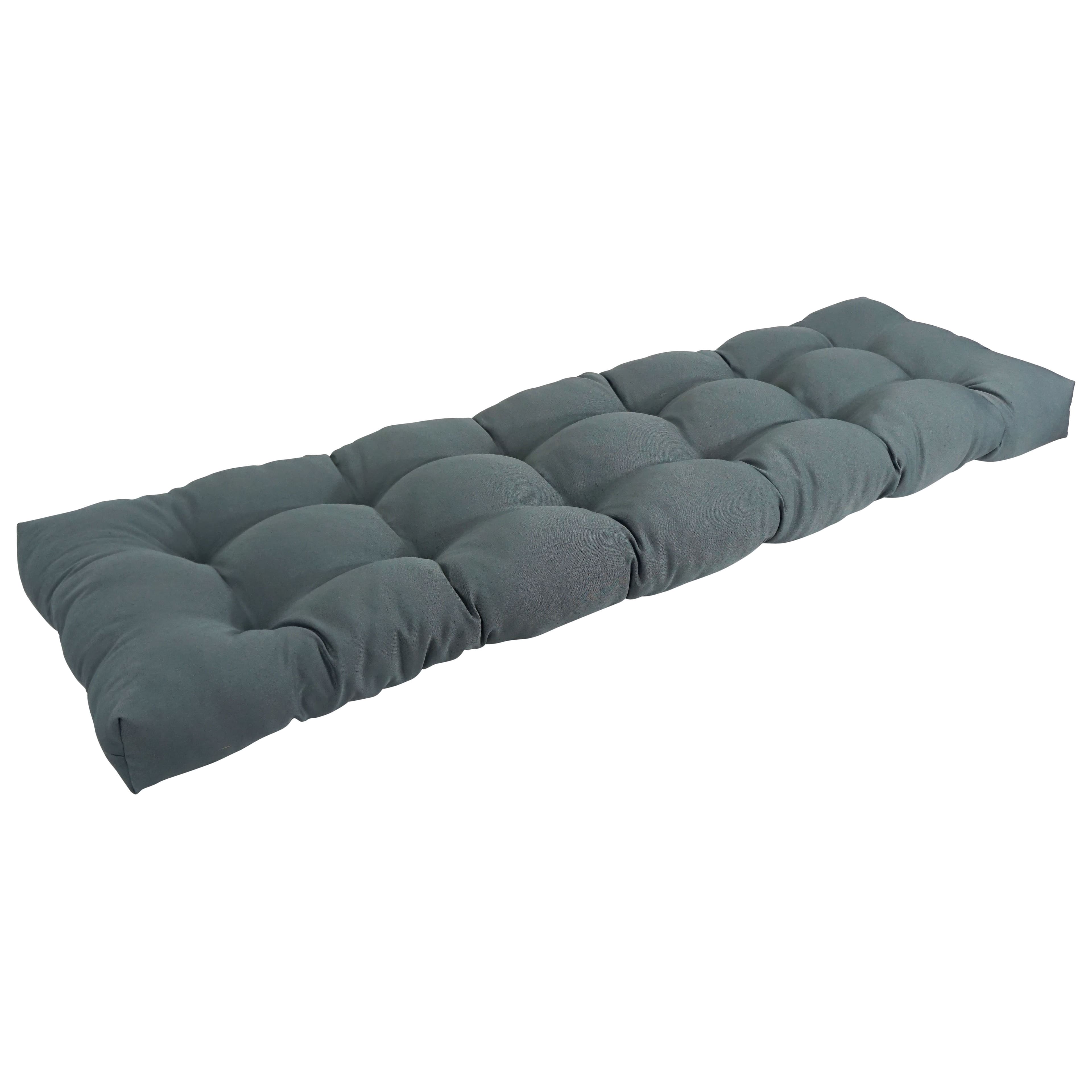 Blazing Needles - 60-inch by 19-inch Tufted Solid Twill Bench Cushion - Gray price history on PriceWatchPro