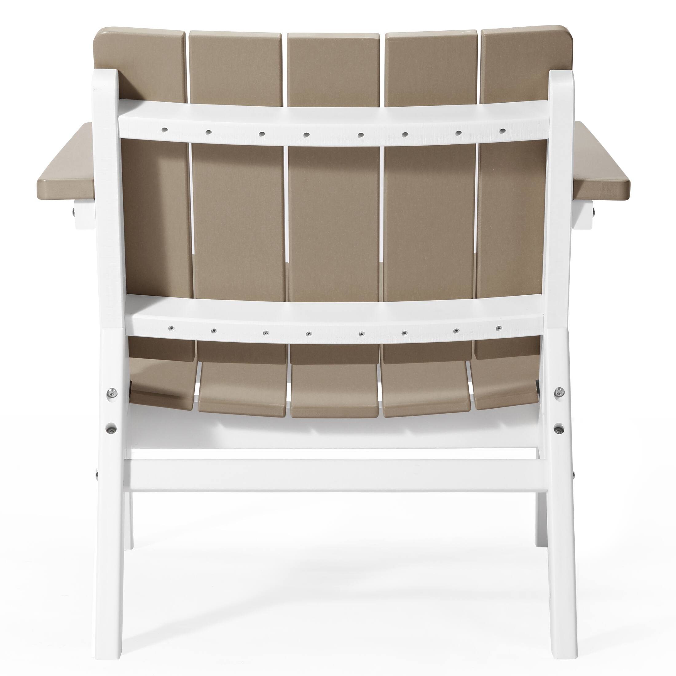 Alt View 1. WestinTrends - WestinTrends Pacifica 3-Piece Outdoor HDPE Conversation Set with Deep Seating Chairs and Round Side Table - White/Weathered Wood.