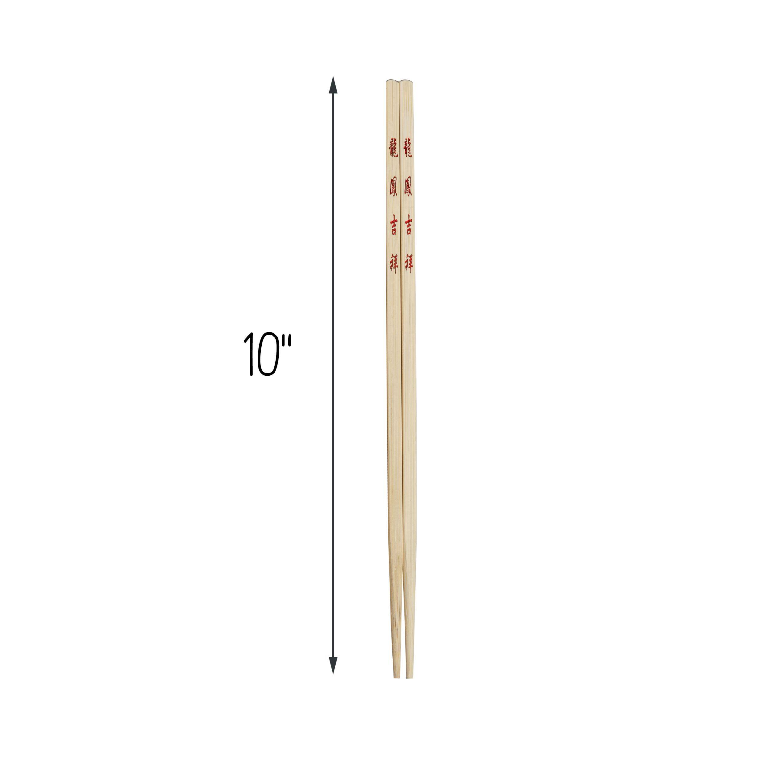 Back. Escali - Joyce Chen Reusable Bamboo Chopsticks Set, 10 Pair - Natural.