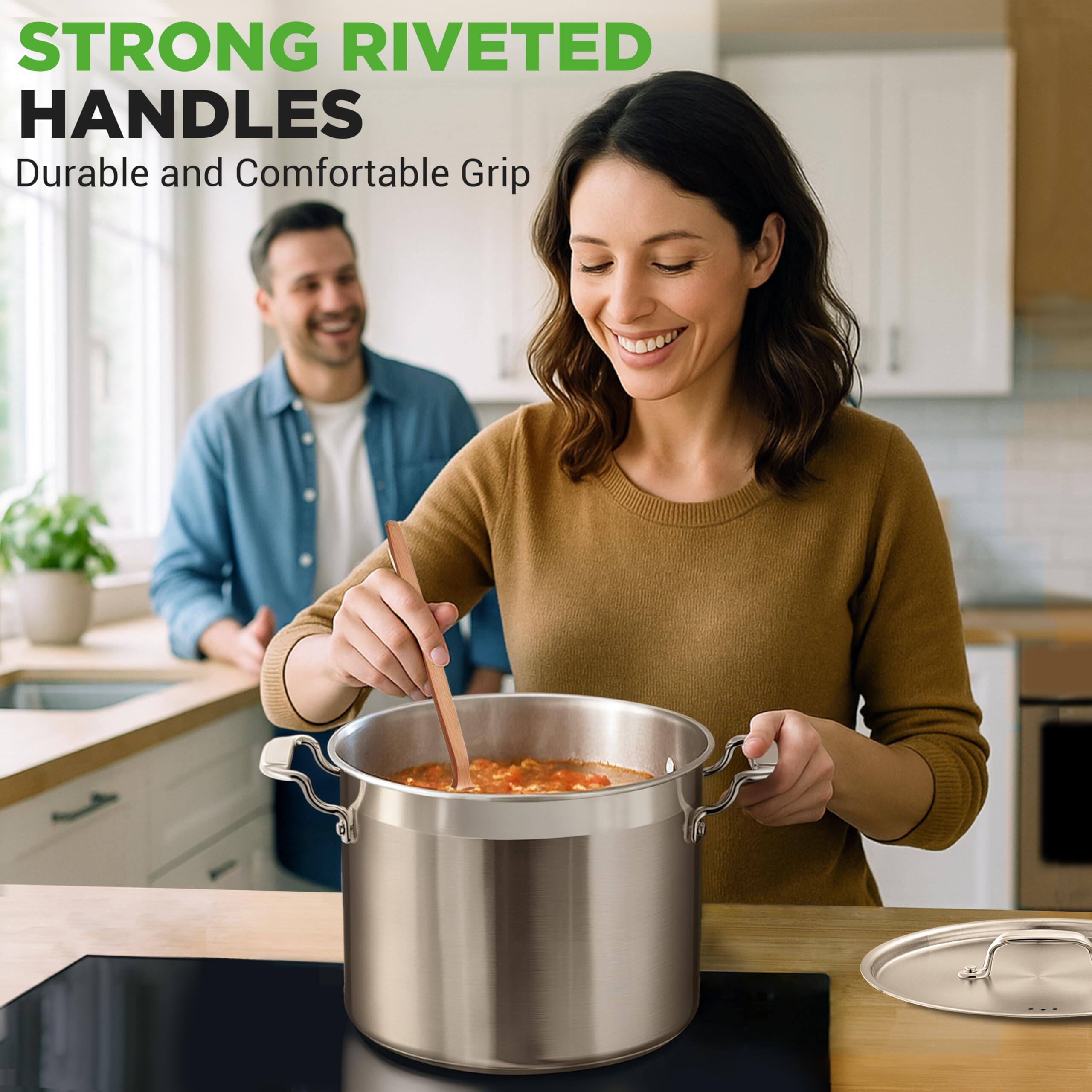 STRONG RIVETED HANDLES  
Durable and Comfortable Grip