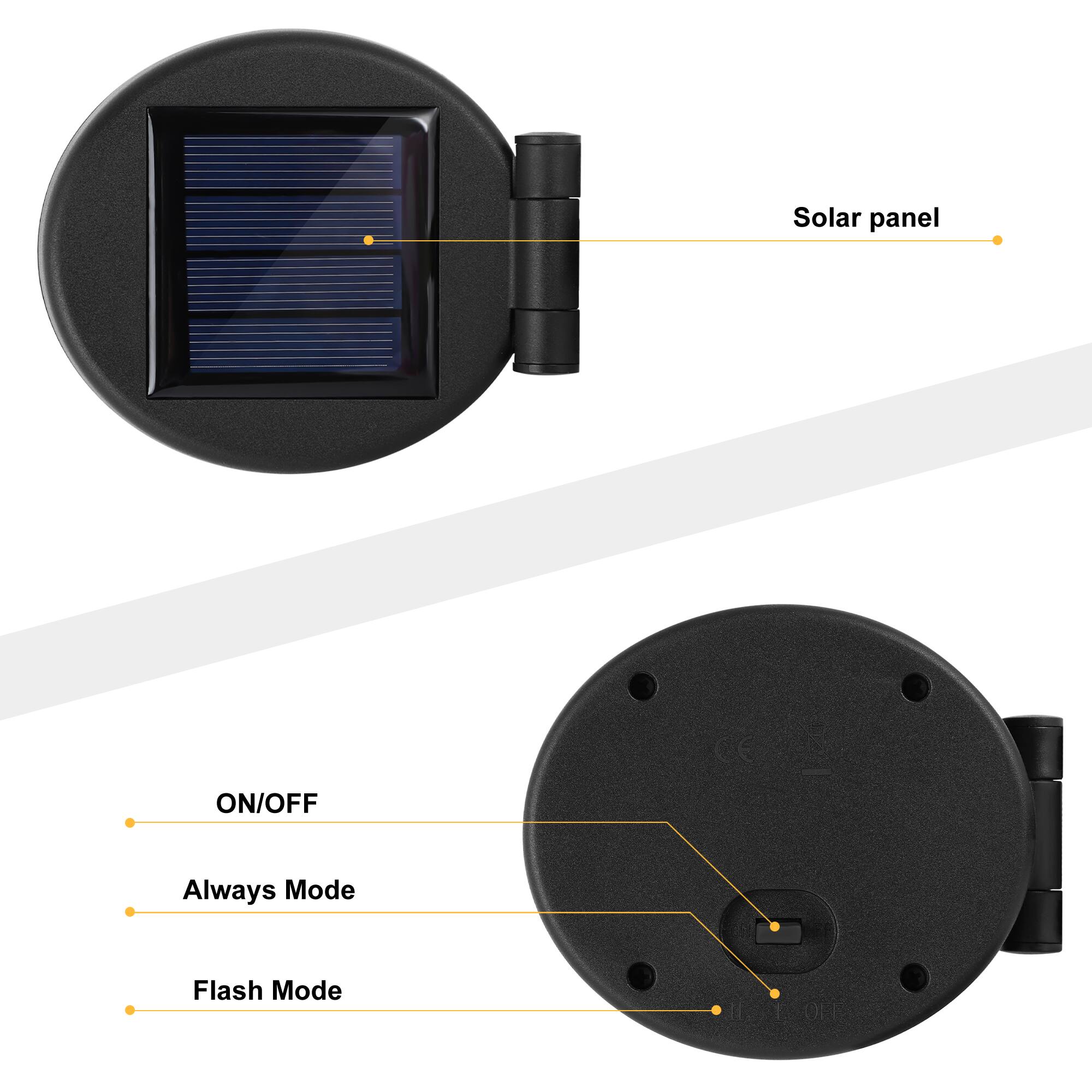 Solar panel  
ON/OFF  
Always Mode  
Flash Mode