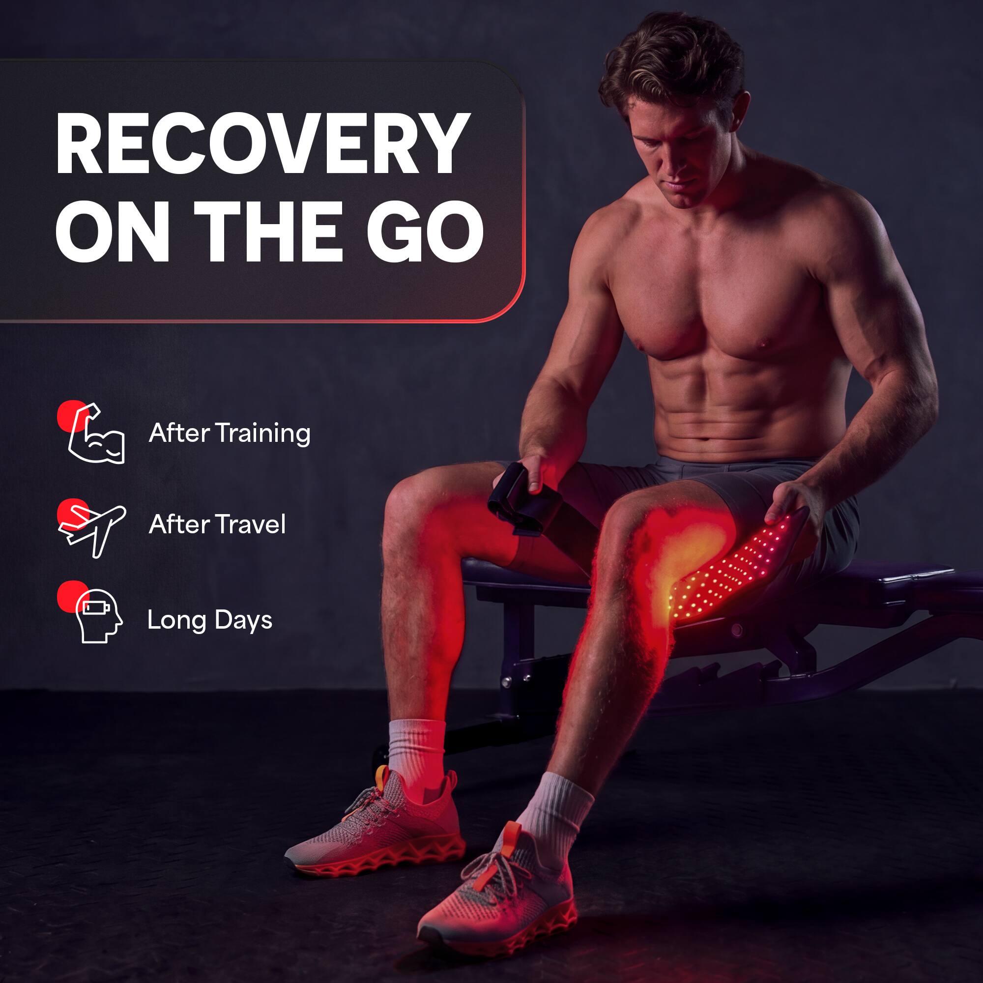 RECOVERY ON THE GO

- After Training
- After Travel
- Long Days