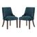 Angle. OSP Home Furnishings - Leona Dining Chair 2-PK - Blue.