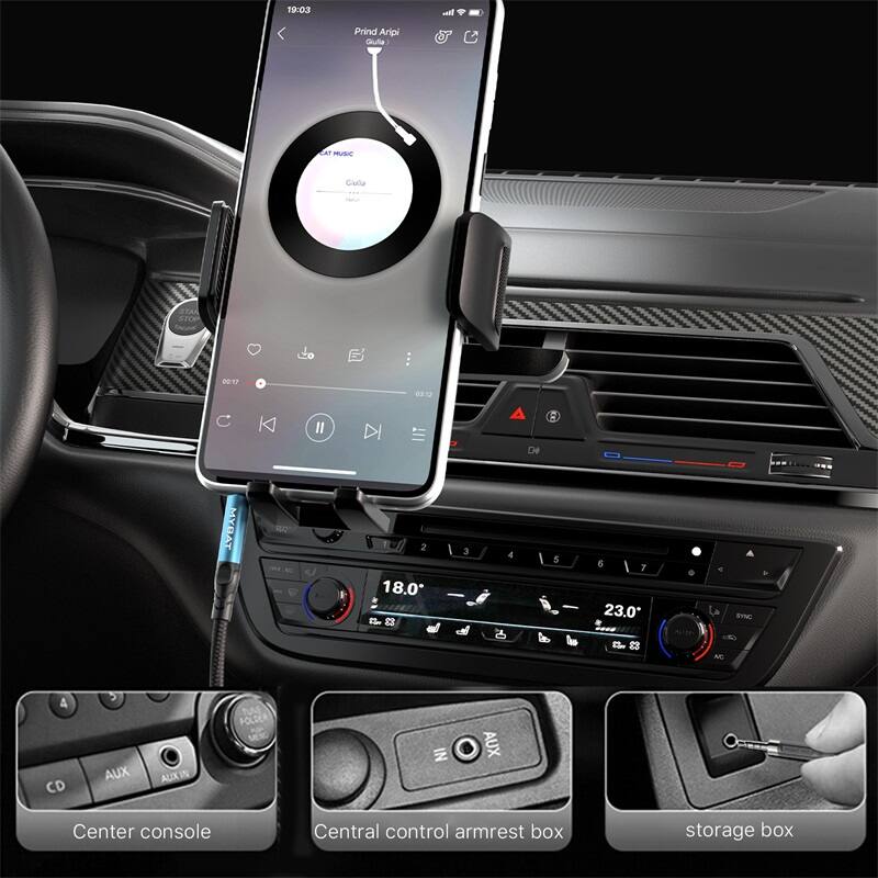 19:03 Prind Aripi Glulla CAP MUS Cadia STAA sroe ... 0010 03 12 Il De MYBAT s 1 2 18.0 3 4 04 S - l 6 7 23.0 & AC HNC 4 CD AUX AUXIN TU FOLDER MENC IN AUX Center console Central control armrest box storage box