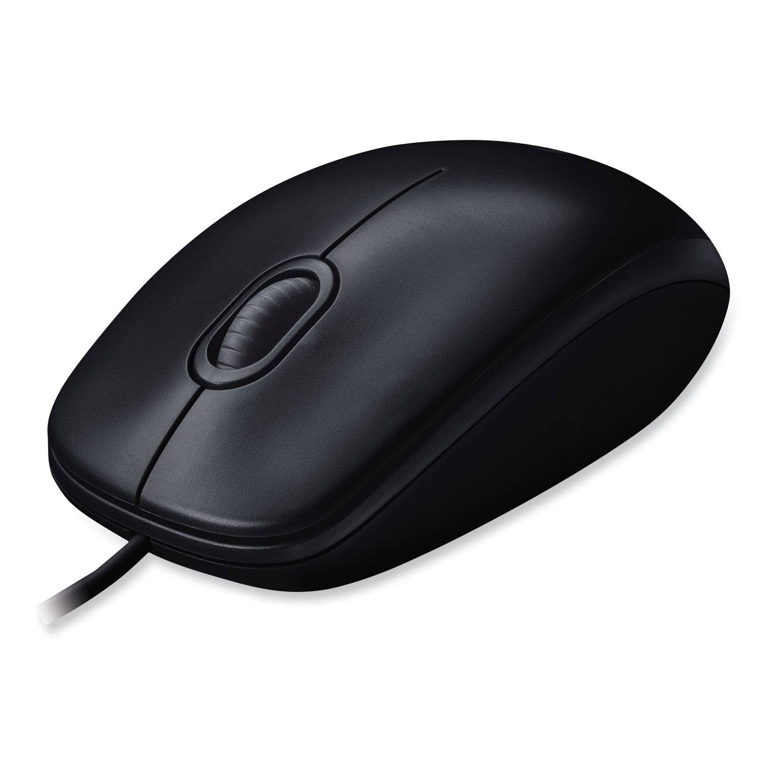 Alt View 3. Logitech - Logitech 910-001439 B100 Optical USB 2.0 Left/Right Hand Mouse - Black - Black.