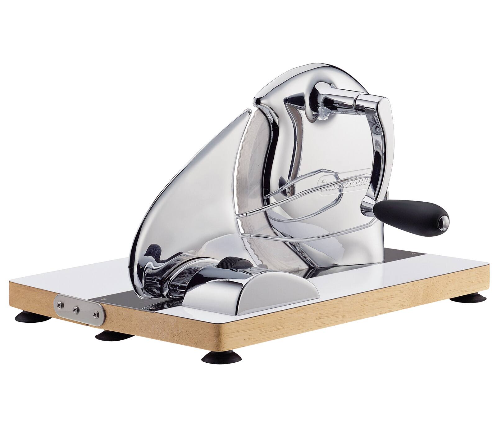 Front. Zassenhaus - Vintage Bread Slicer, Hand Crank Home Bread Slicer - Chrome.