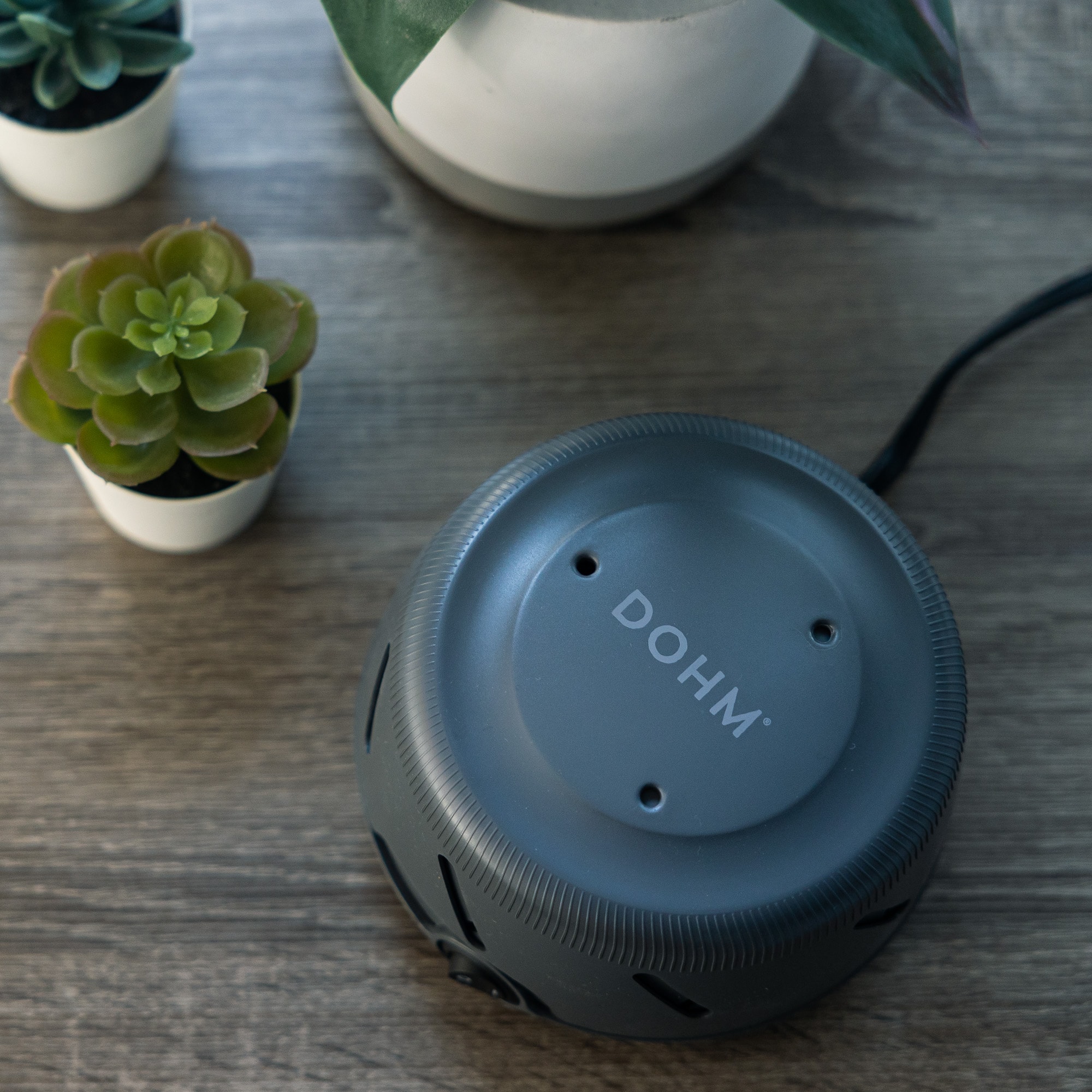 Left. Yogasleep - Dohm Uno Sound Machine- Charc - Charcoal.