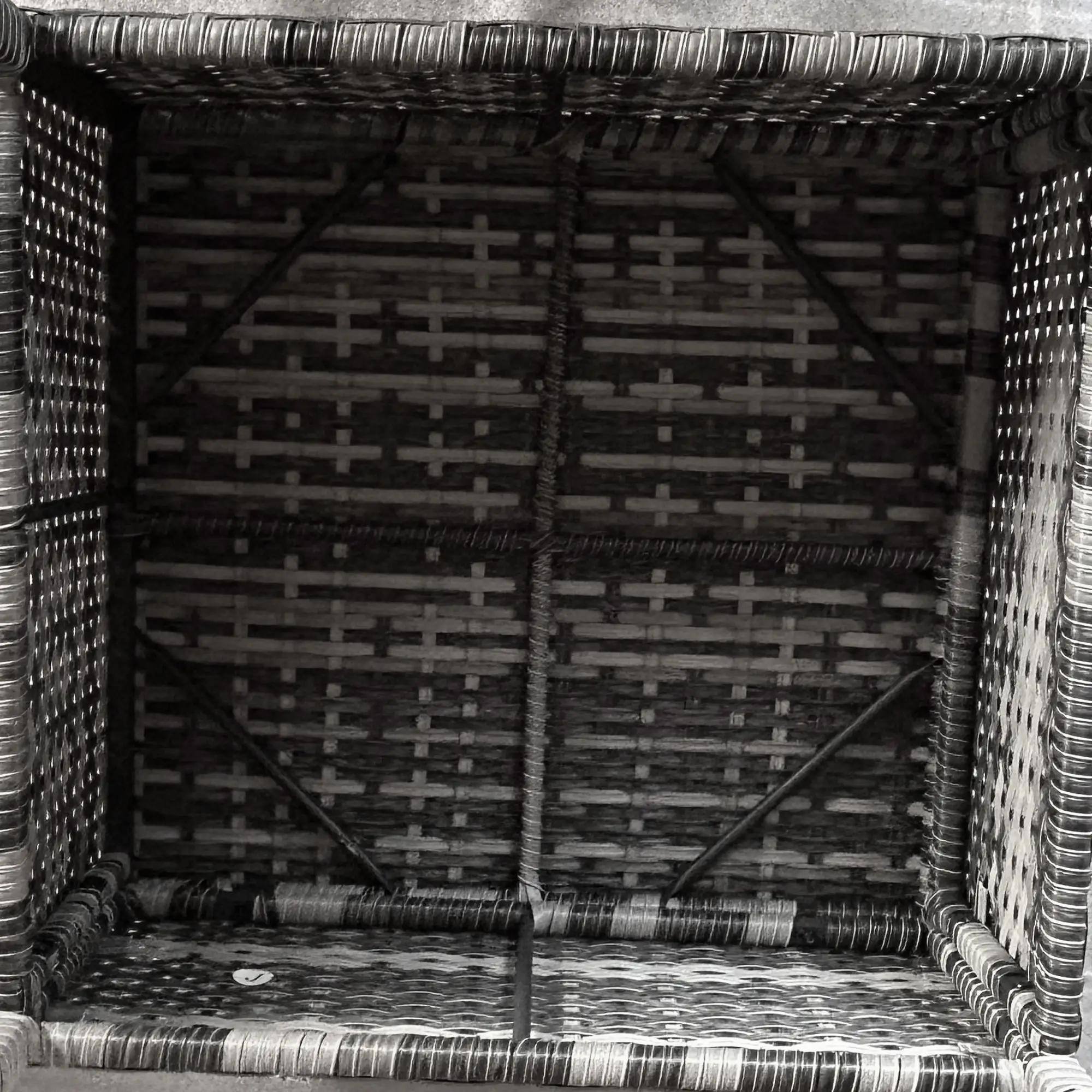 Alt View 4. Spaco - Spaco 5PC PE Rattan Patio Set, Armchairs, Footstools, Cushions - Mixed Grey.